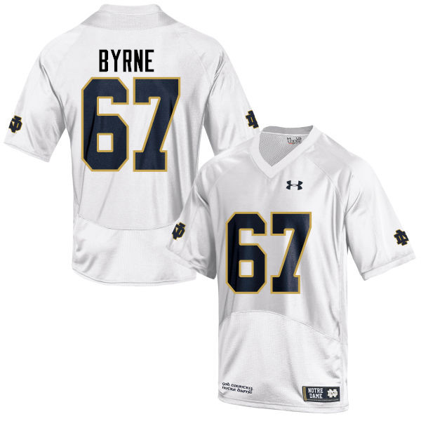 Men's NCAA Notre Dame Fighting Irish #67 Jimmy Byrne Stitched College Under Armour Authentic White Football Jersey LL10U43MM